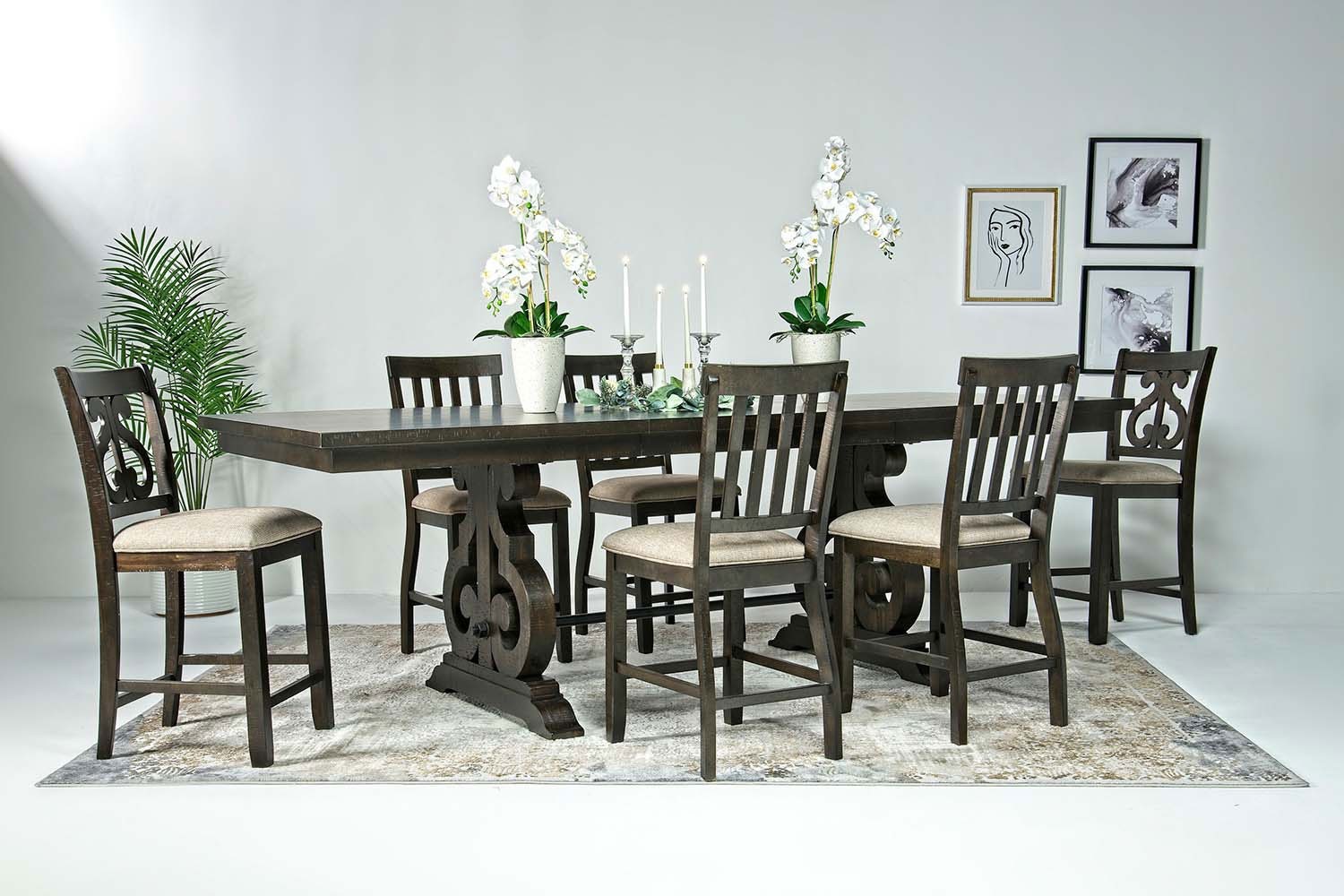 charcoal dining room set